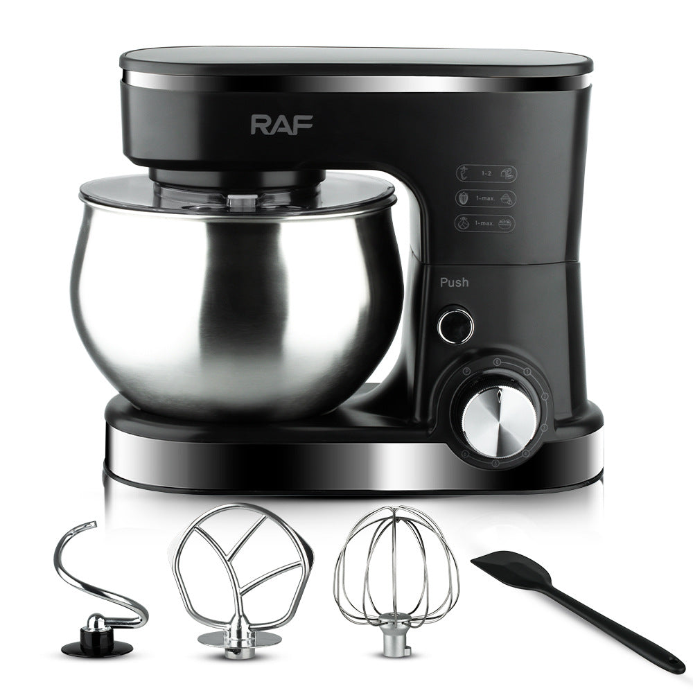 RAF EU Standard Kitchen Machine Stainless Steel Bowl High Power Dough Mixer Egg Beater Mixer Egg Beater5L