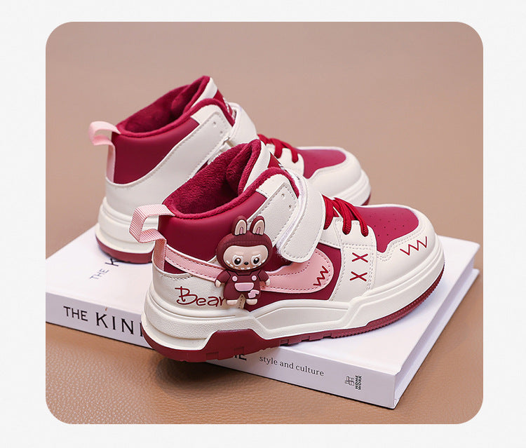 Fashion Doll Labubu Girls' Shoes Princess Shoes2025New Autumn Children's Soft Sole Casual Sports Shoes