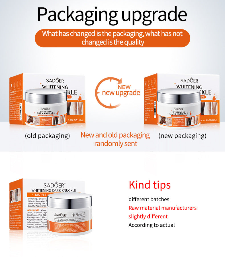 Joint Whitening and Dark Spot Removal Cream140g SADOER Vitamin C Moisturizing Body Lotion  Wholesale