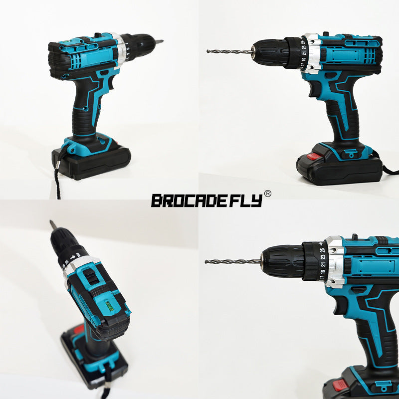Factory Customization21v Multifunctional Lithium Electric Drill Rechargeable Hand Drill Household Impact Drill Pistol Drill
