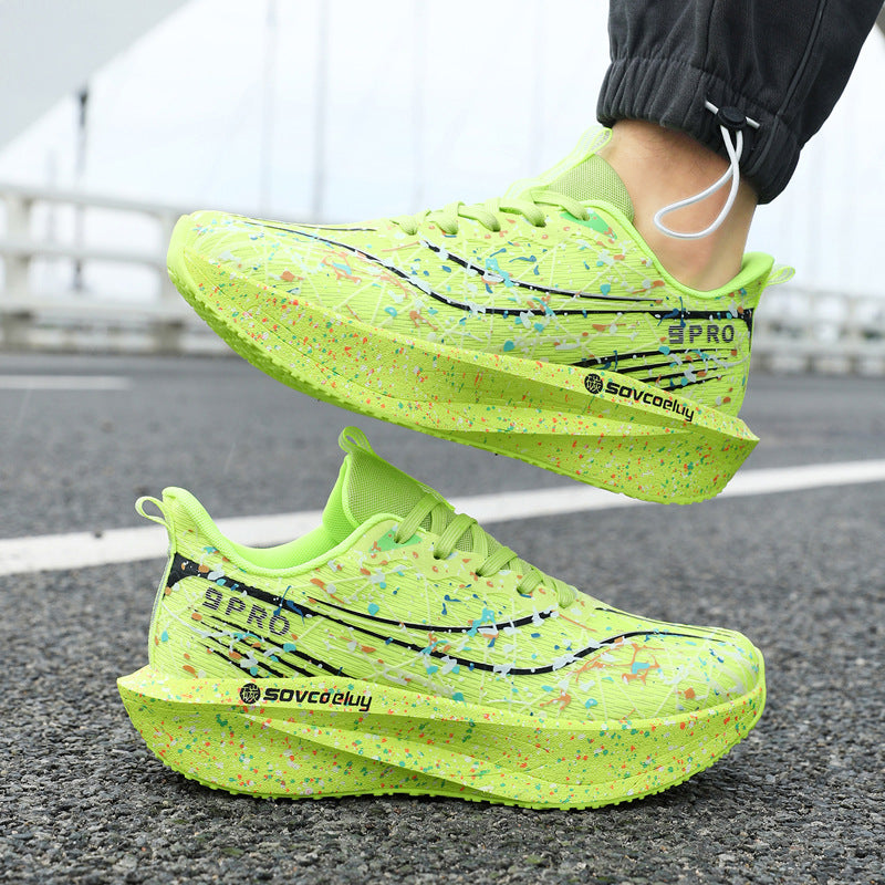 Red Rabbit9PRO Autumn New Fluorescent Real Explosive Carbon Plate Soft Sole Running Shoes Body Test Racing Couple Lightweight Sports Shoes