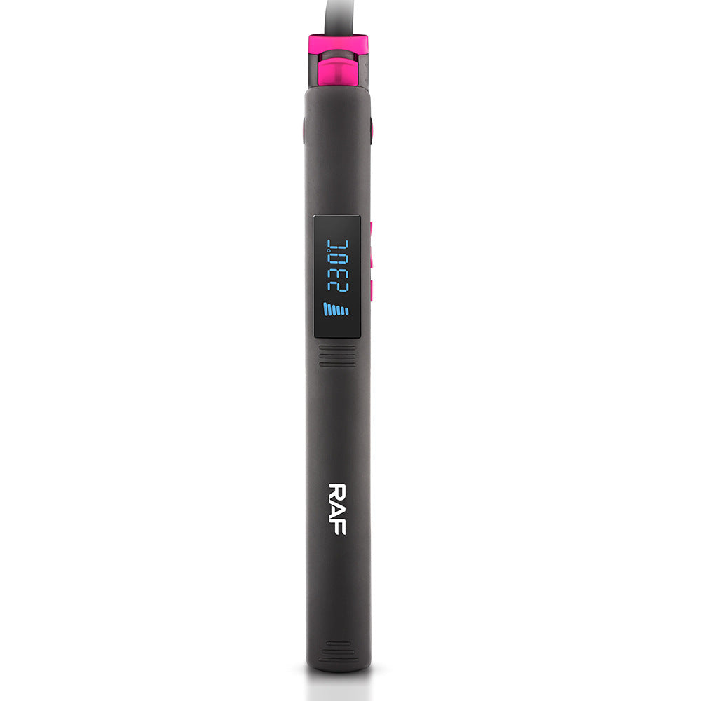 RAF EU Standard Straightening and Curling Hair Iron LCD Portable Curling Iron Home Use Fluffy Multifunctional Curling Wand