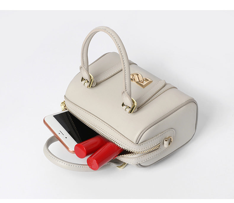 New Trendy Fashion Pillow Bag Women's Mini Boston Shoulder Crossbody Handbag Large Round Bucket Bag