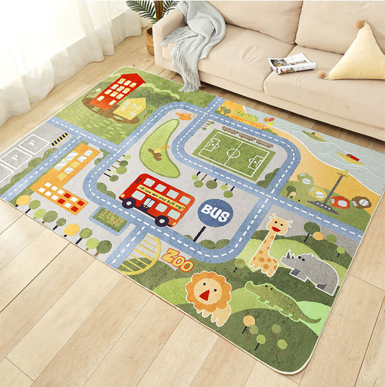 Bedroom Full Cover Early Education Baby Crawling Mat City Car Track Carpet Hopscotch Children's Room Game Mat
