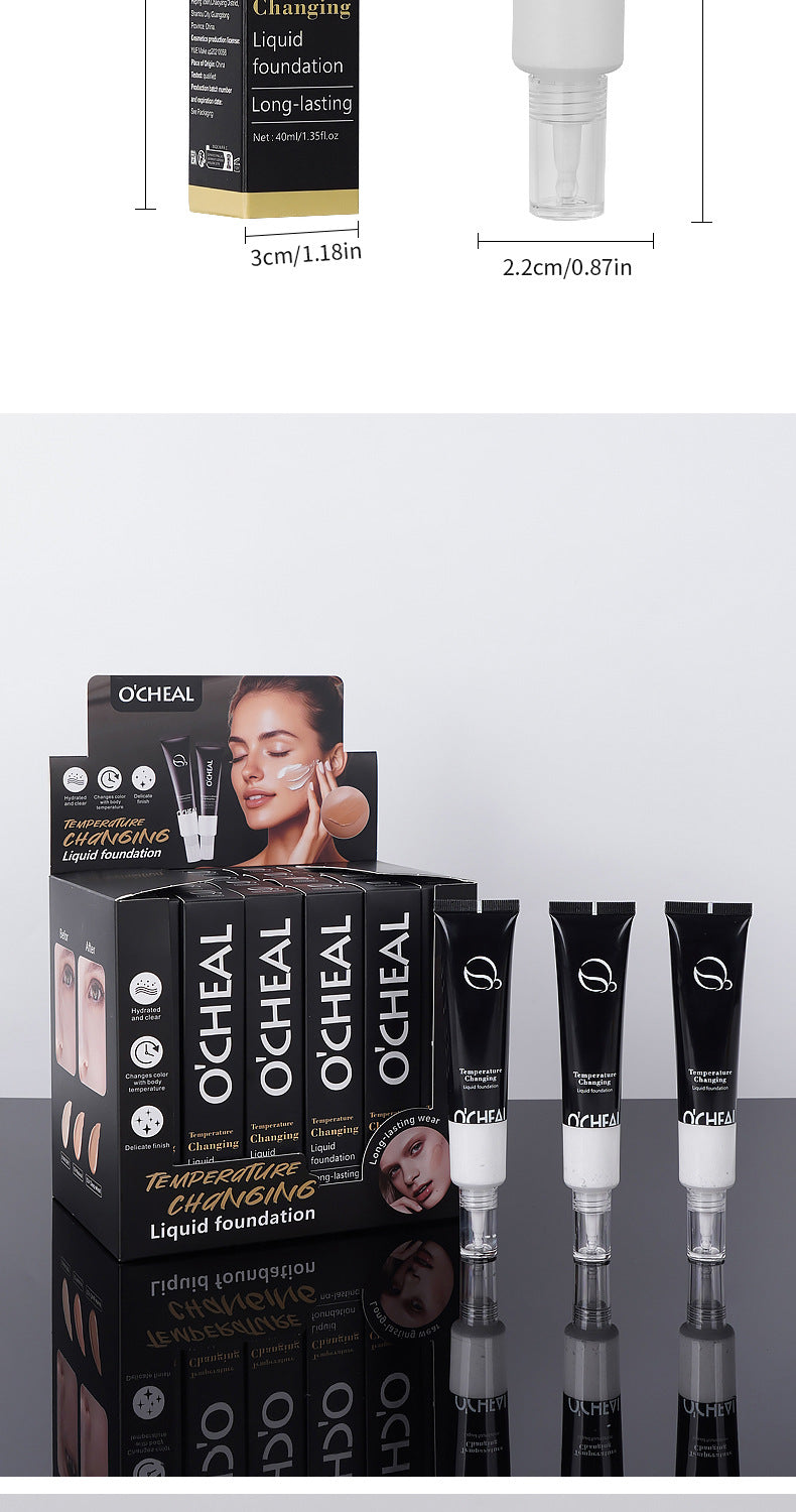 Color-Changing Foundation40ml Wheat Color Acne Scar Dark Circles Concealer Coverage Bare Skin Foundation Cream Version