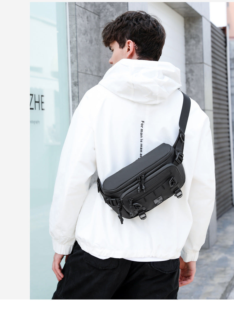 Men's Waist Bag Trendy Brand Crossbody Bag High-end Chest Bag Multi-functional Outdoor Portable Waterproof Men's Shoulder Bag