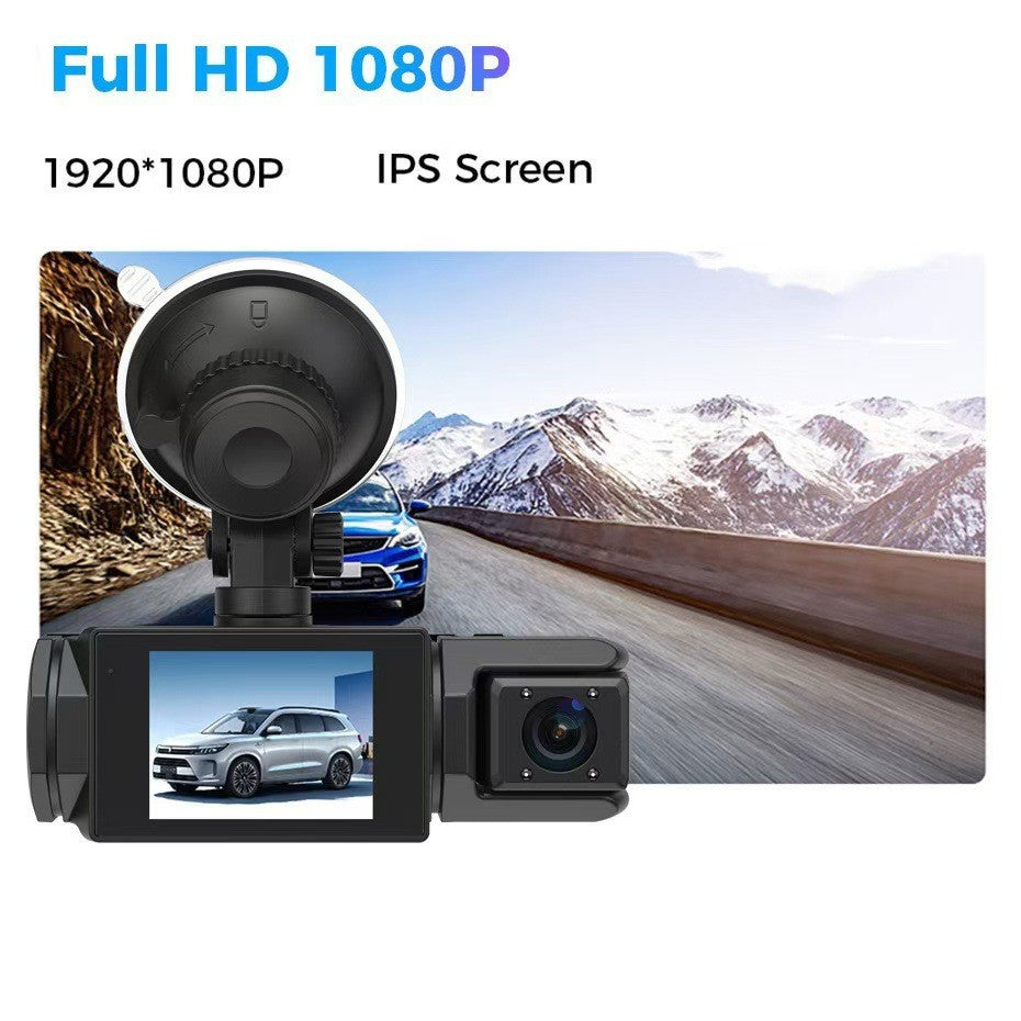 Hd1080P Driving Recorder with Three Lenses and Rearview Camera for Mobile Phone WIFI Car DVR