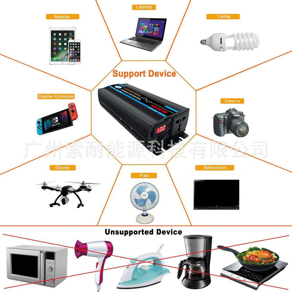 800W Pure Sine Wave Inverter DC12V/24V/48V/60V Turn AC220V AliExpress LAZADA Export