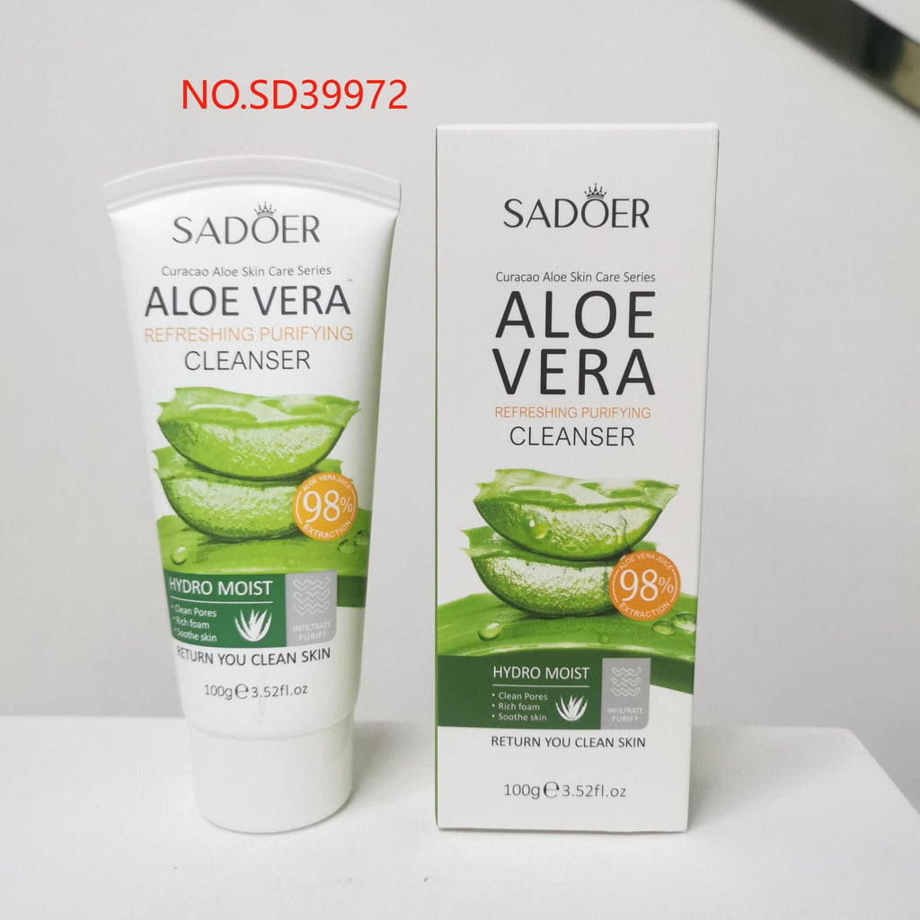 Aloe Vera Skincare Set SADOER Cleansing, hydrating, moisturizing, and nourishing  foreign trade manufacturer wholesale