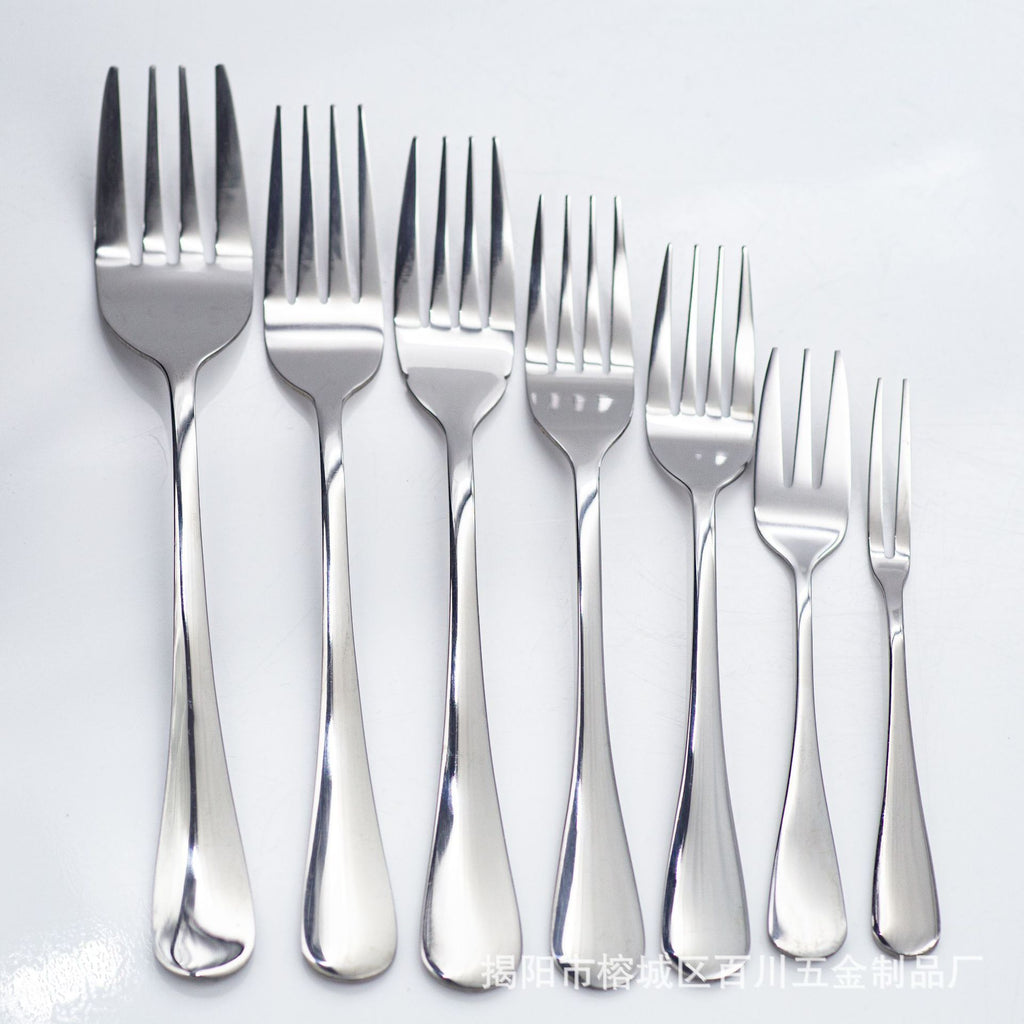 1010Western Tableware Stainless Steel Fruit Fork Rice Spoon Grain Spoon Landlord Spoon Public Fork Mud Scraper Spoon