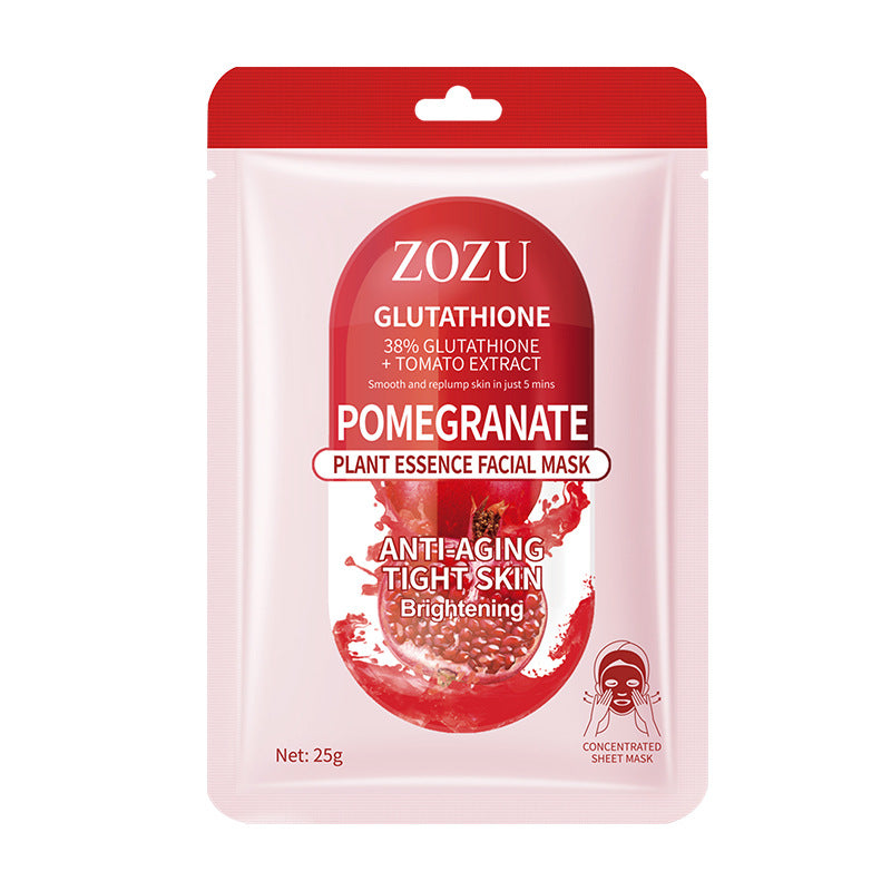 Cross-border Plant Face Mask25g ZOZU Hydrating and Moisturizing Red Pomegranate Nourishing Export Manufacturer Wholesale