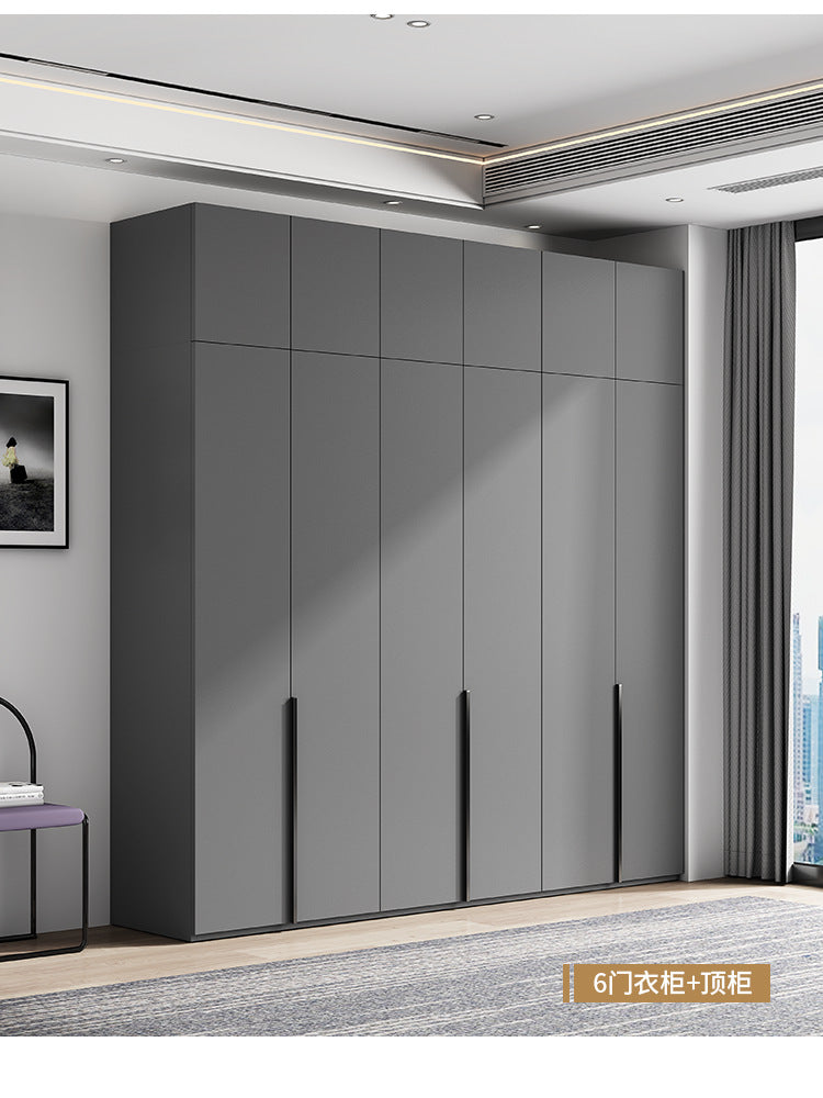 Flat Door Wardrobe for Home Bedroom, Easy Assembly, Suitable for Rental Rooms, Small Apartments, Three-Door, Four-Door, Five-Door, Six-Door Large Wardrobe