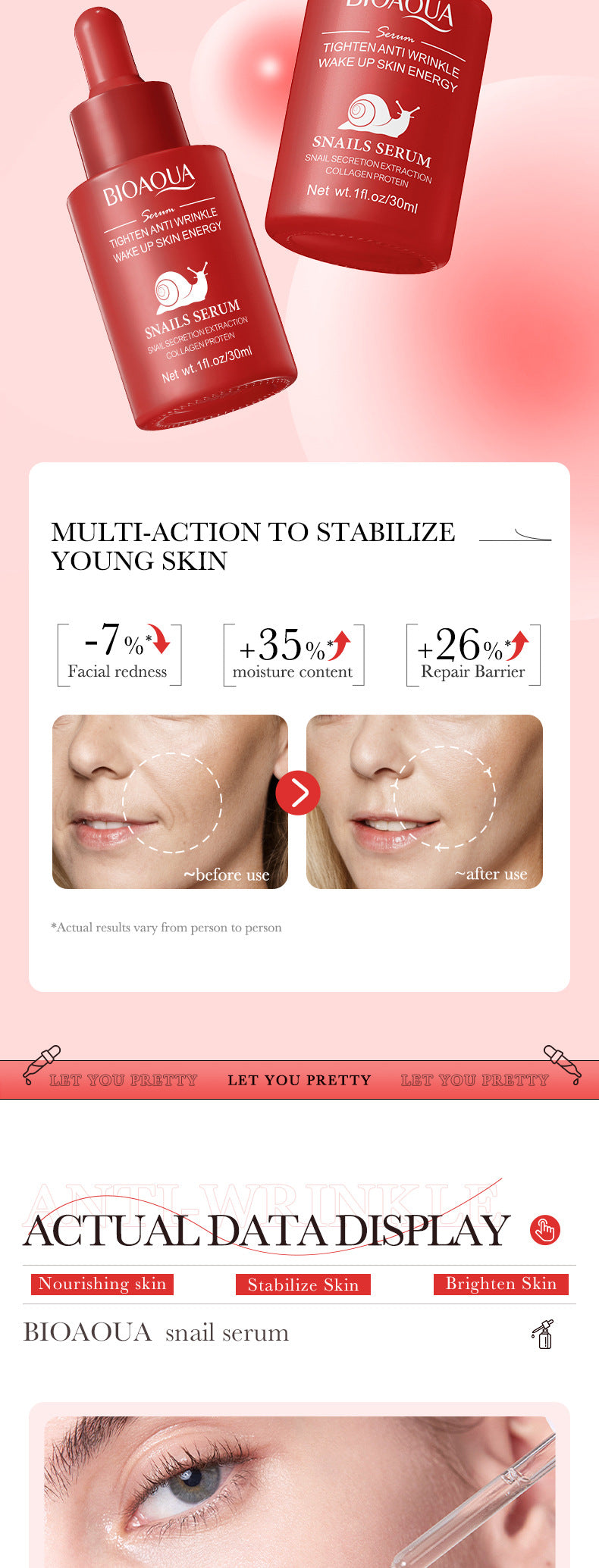 BIOAOUA Essence Series Hydrating and Nourishing Vitamins C Essence   Factory Direct Sales