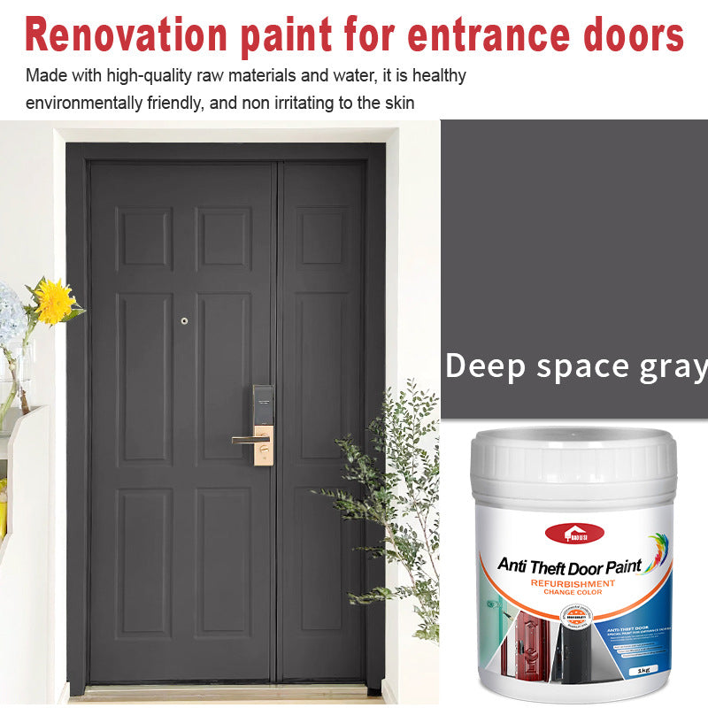Anti-theft Iron Door Paint Metal Aluminum Alloy Iron Door and Window Renovation Color Change Rust-Proof Water-Based Paint Latex Paint