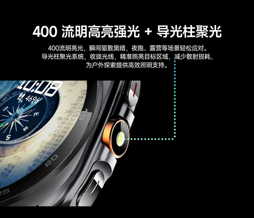 New Product GPS Smart Watch TS400Positioning Track Altitude Barometric Pressure Compass AI Dial Q&A Smart Watch