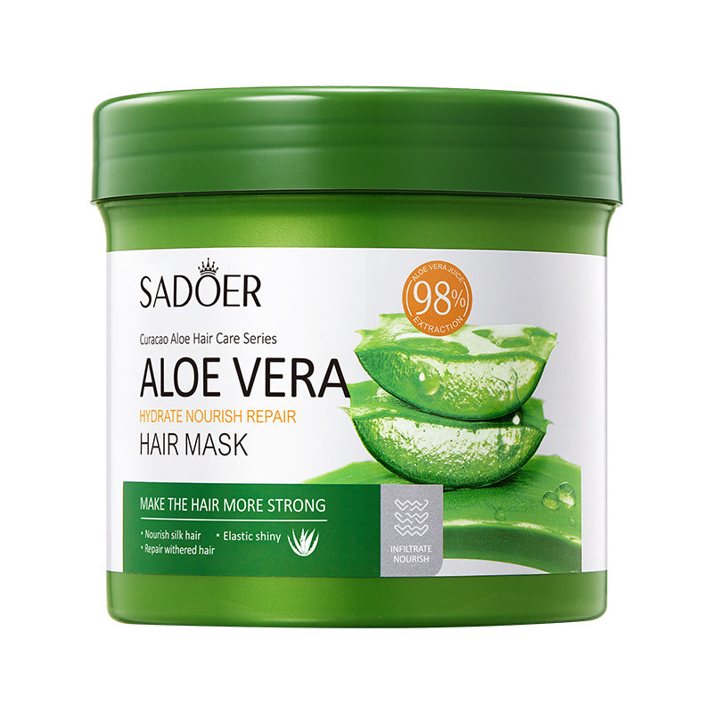 Aloe Vera Hair Mask500gSADOER Moisturizing, smooth and silky hair conditioner cross-border wholesale