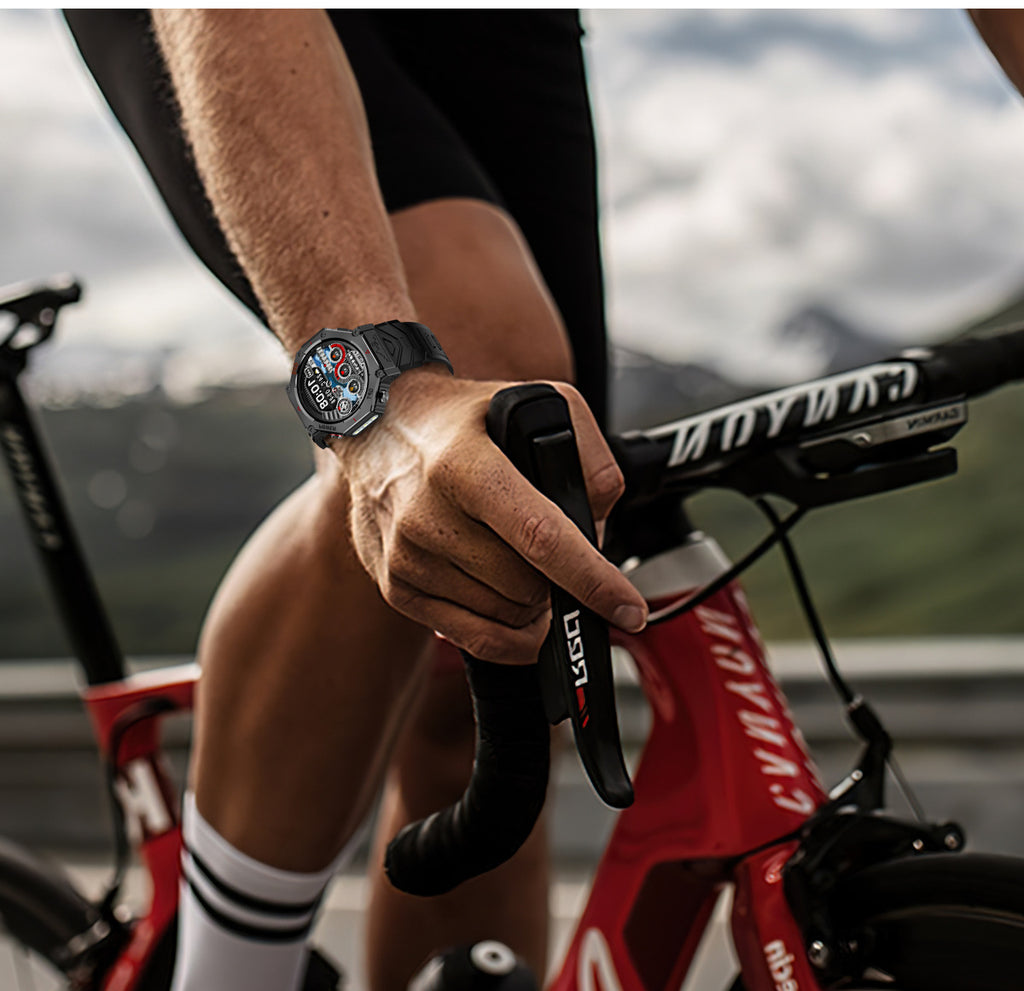 KC91Smart Watch Bluetooth Call Heart Rate Pedometer Sleep3ATM Waterproof GPS Beidou Positioning Sports Three-Proof