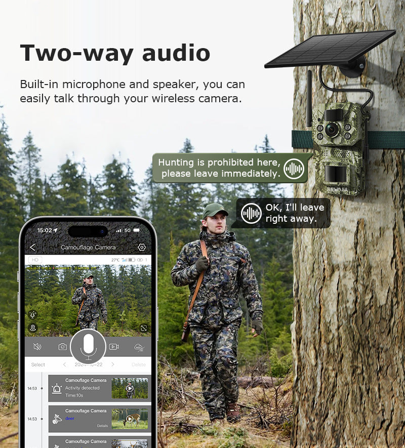 North and South America4G Solar Camera Black Light Full Color Night Vision Outdoor Forest AI Animal Recognition Machine