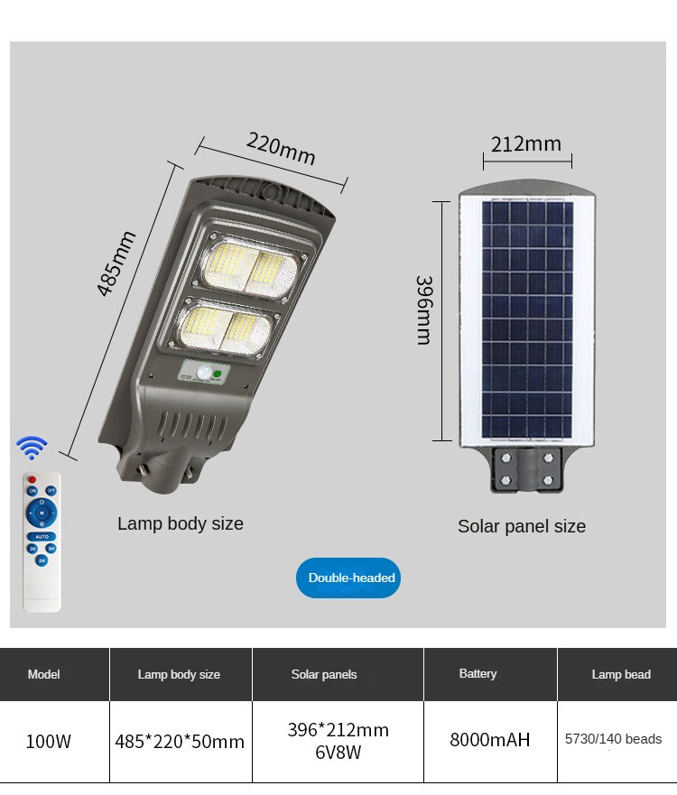 Human Body Induction Time Control Connected Integrated Solar Street Light
