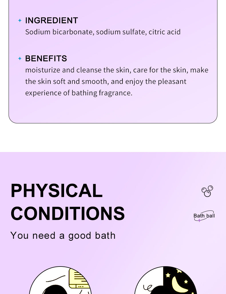 Dried Flower Explosive Bath Salt Ball100gSADOER Clean Fragrance Bath Ball  Wholesale