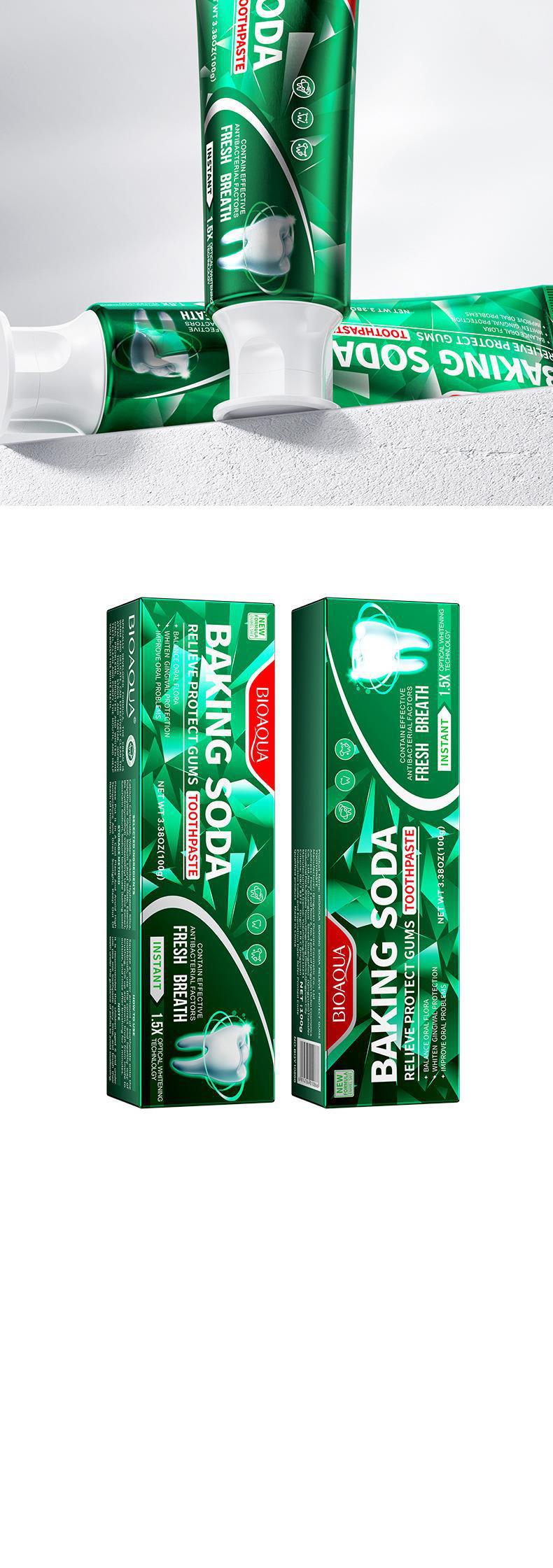 BIOAOUA Baking Soda Gum Care Toothpaste Clean the Mouth and Freshen Breath Genuine Toothpaste Wholesale