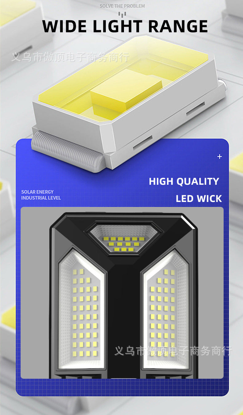 New Solar Light Outdoor Street Light Waterproof Garden Light LED Wall Light with Remote Control Garage Light COB