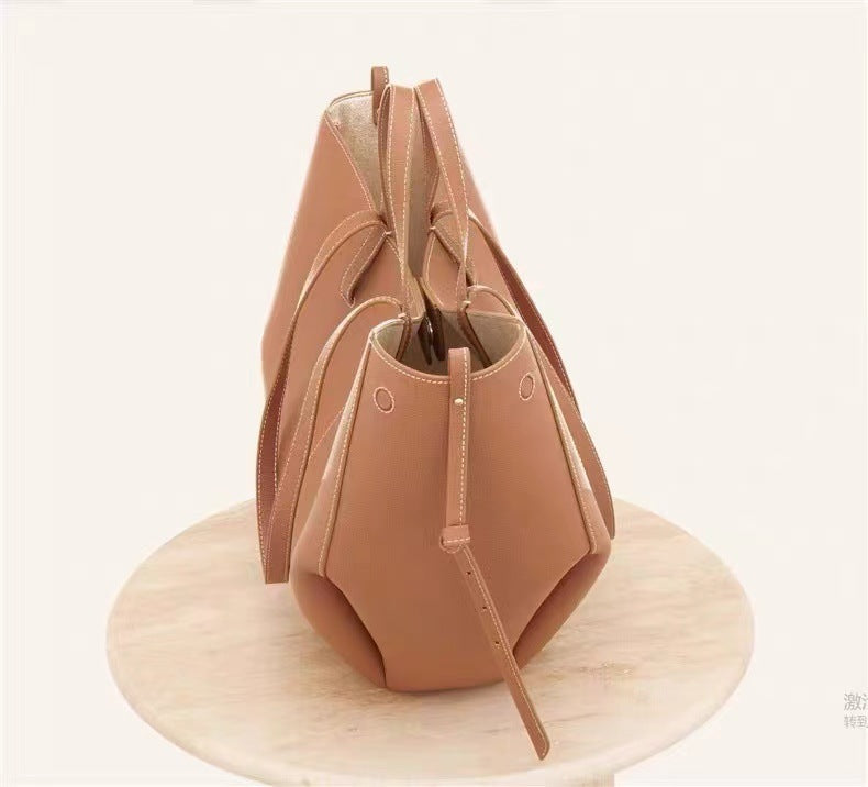 Trendy European and American Style Pleated Mother-Daughter Bag for Women with Wings, Tote Bag, Laptop Bag, Handbag, Shoulder Bag, Crossbody Bag, Underarm Bag