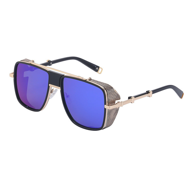 European and American Steampunk Sunglasses for Men, UV Protection, Full Coverage, Sunscreen Sunglasses for Women, Trendy Wholesale Glasses