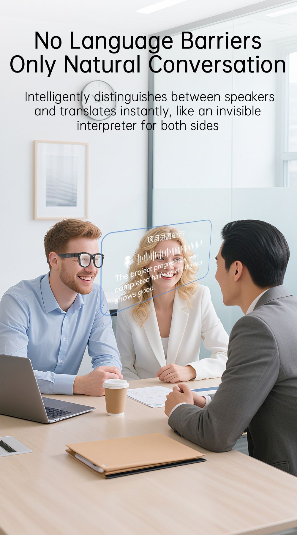 AIMB-G3Smart Glasses800100 Megapixel Camera Ai Simultaneous Translation Recognition1200P Video Recording Audio Recording