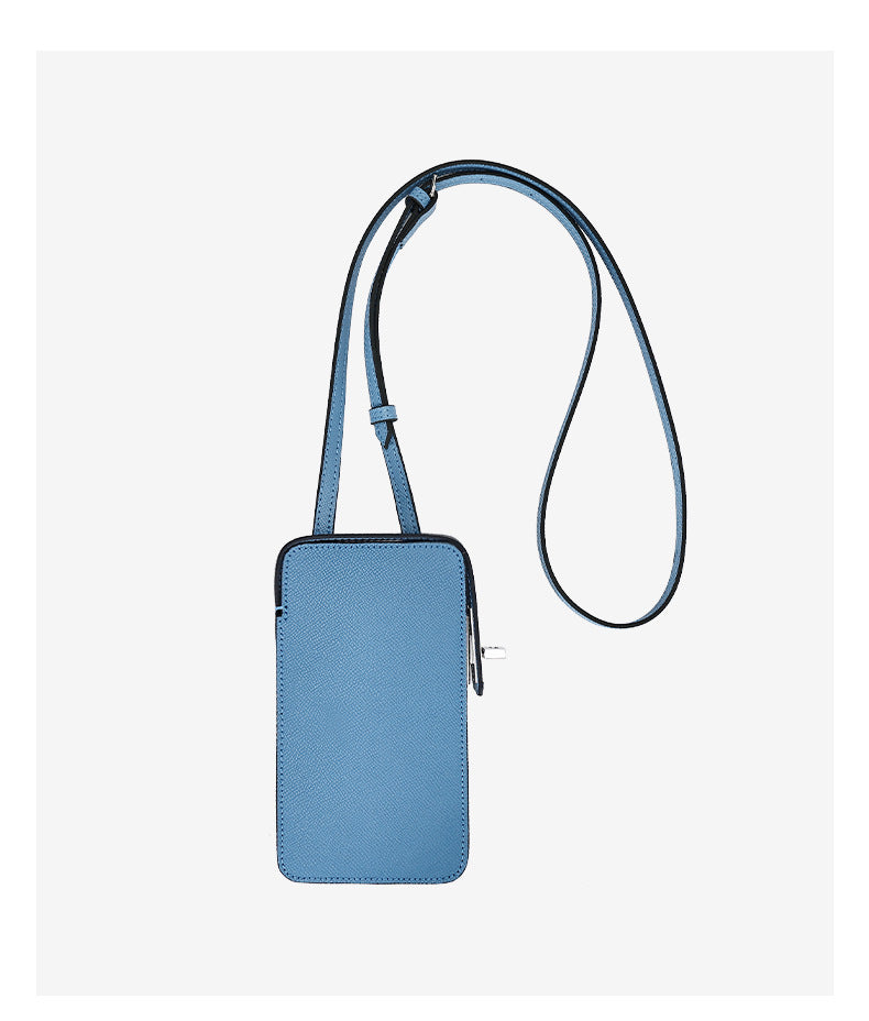 European and American New Style Cowhide Phone Bag for Women, Crossbody Small Bag with High-end Feel, Lightweight Mini Women's Bag, Simple Design