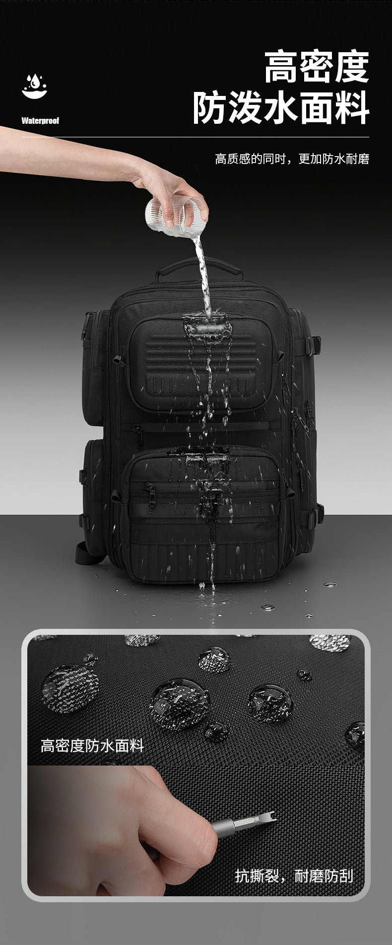 OZUKO Multifunctional Backpack Men's Large Capacity Backpack 3-in-1 detachable outdoor sports travel bag