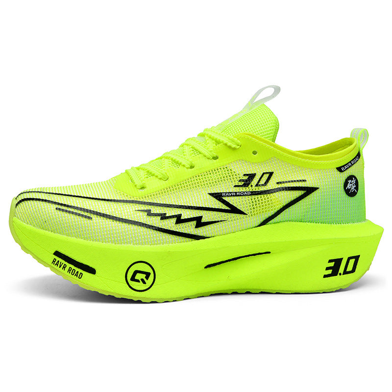 New Fashionable Casual Breathable Comfortable Running Shoes with Real Carbon Plate High Elasticity Shock Absorption for Student Training Sports Shoes