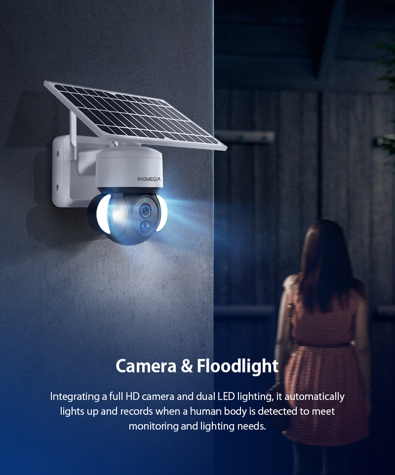 Solar Energy WiFi Camera tuya Tuya Surveillance HD Night Vision Waterproof Infrared Dual Camera Wide Angle