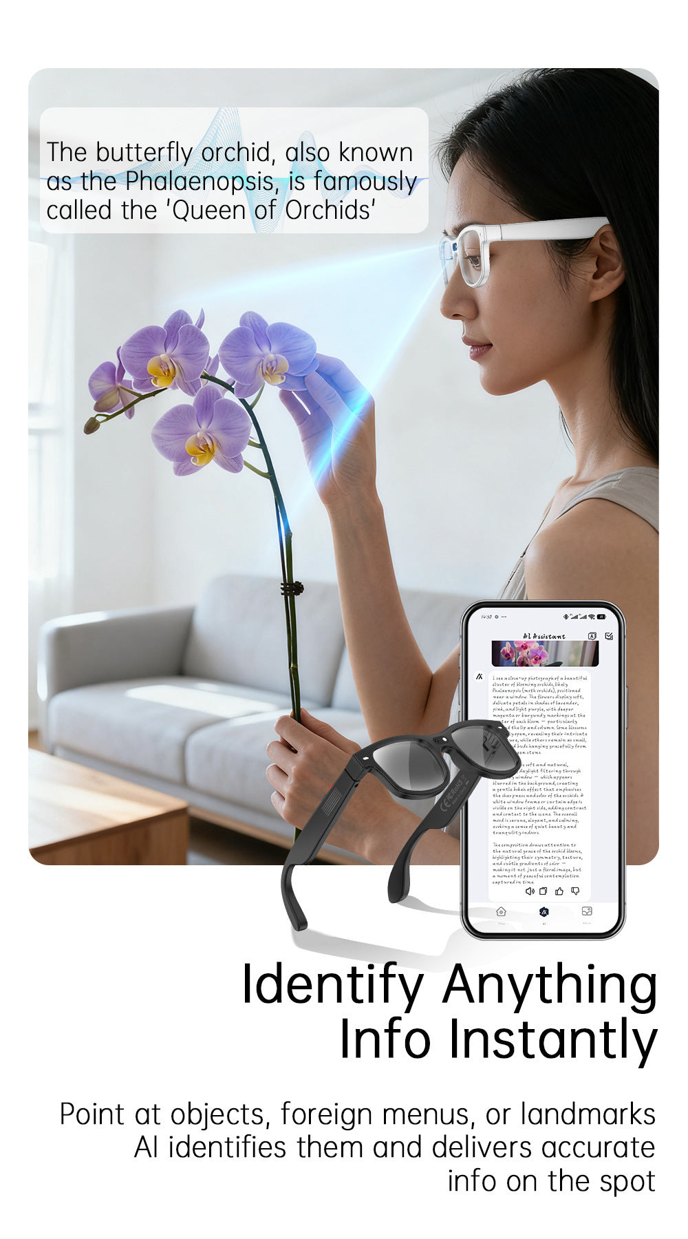 AIMB-G3Smart Glasses800100 Megapixel Camera Ai Simultaneous Translation Recognition1200P Video Recording Audio Recording