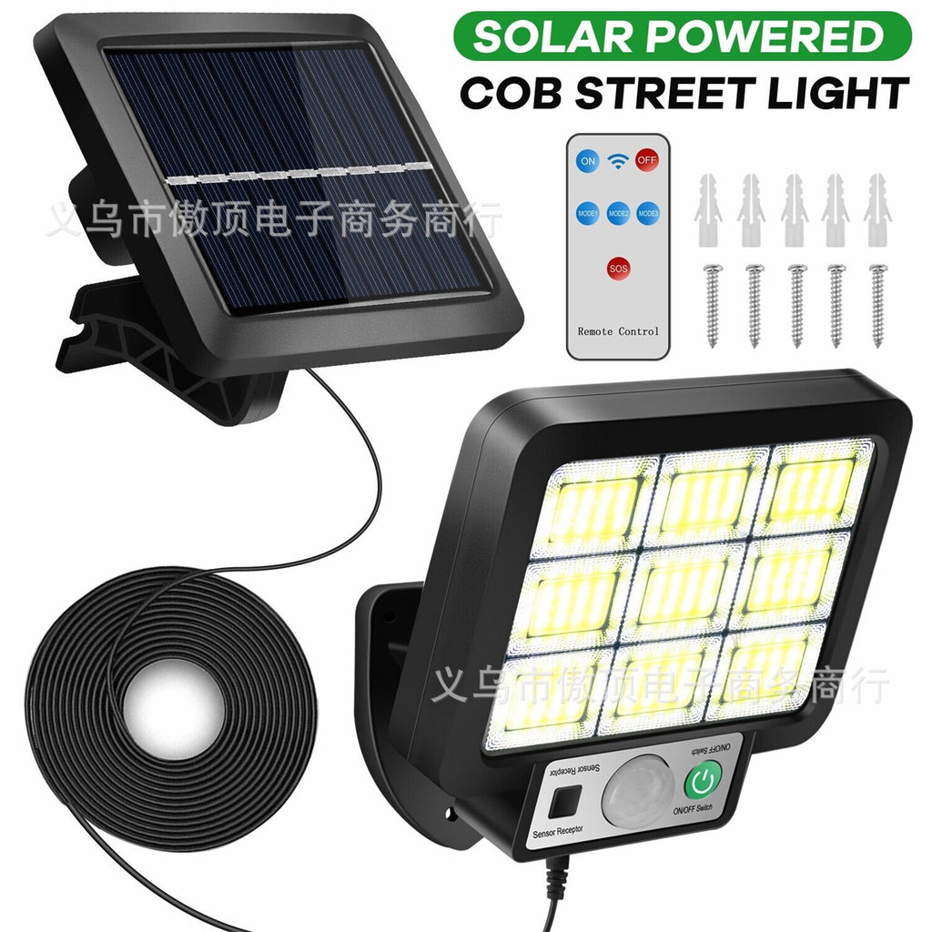 Solar Light Outdoor Split Wall Light Human Body Induction Garden Light Garden Landscape Light Street Light with Remote Control Emergency