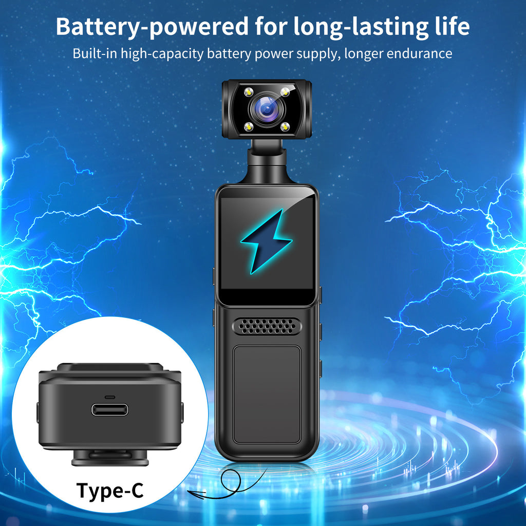 M12Handheld Pocket Camera Portable Body Camera with Clip Sports Camera Handheld Video Recorder Cycling Recorder