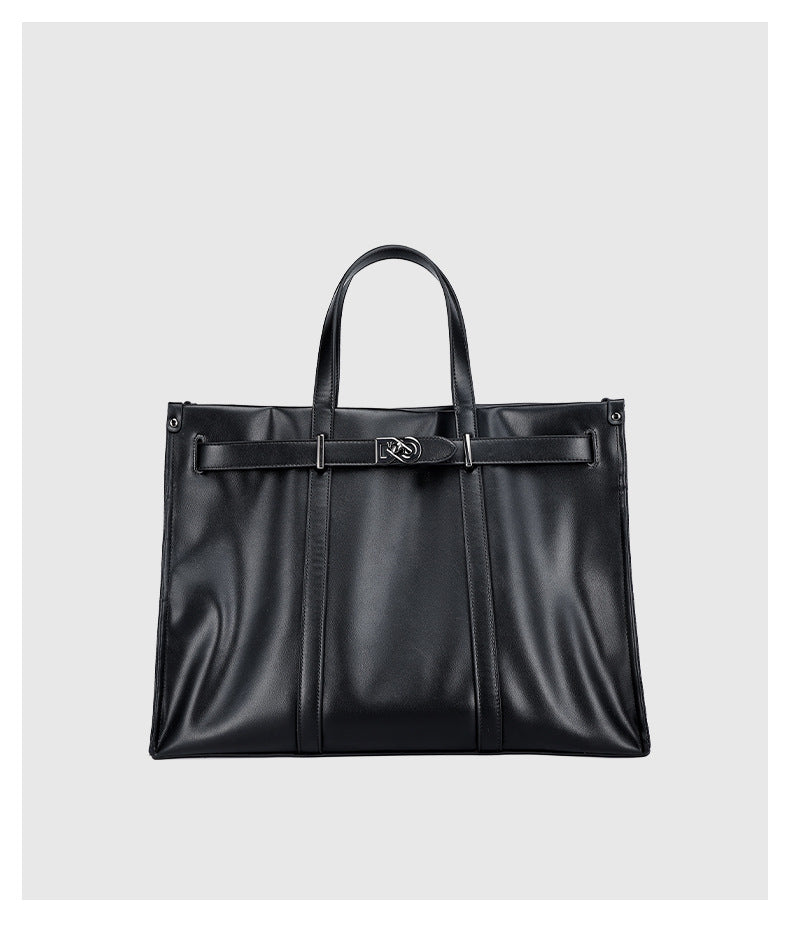 Korean Style Handheld Fashion Casual Briefcase New Work Commute Large Capacity Versatile Tote Bag High-end Feel Women's Bag