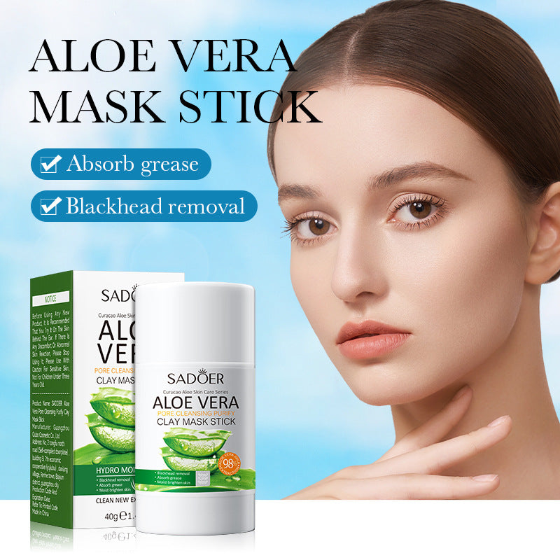 Solid Face Mask40g SADOER Vitamin C Aloe Vera Mugwort Cleansing Mud Mask  Wholesale