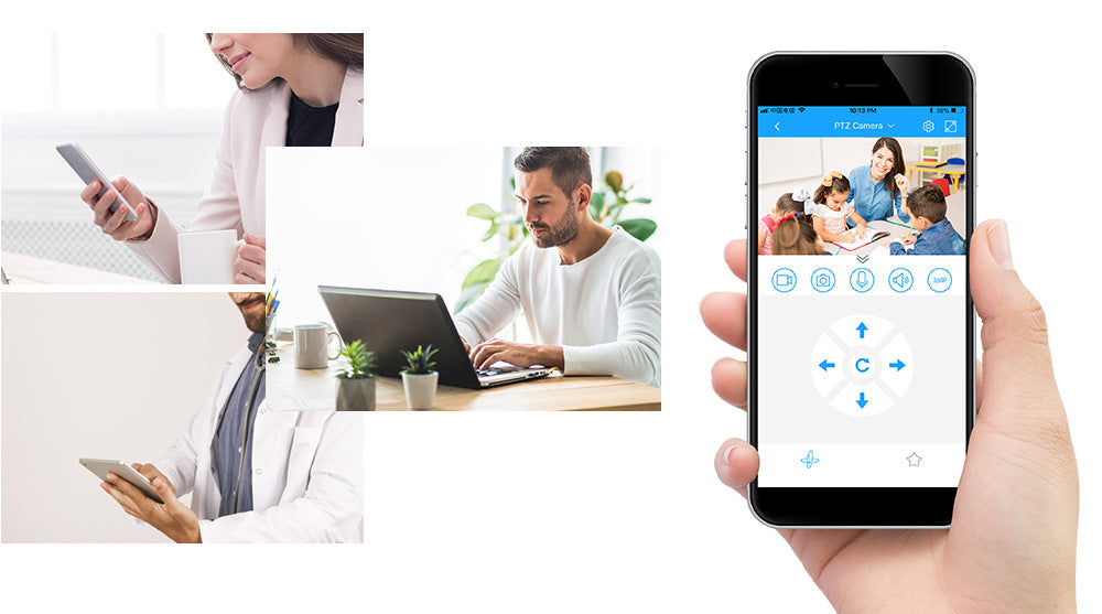 HD Smart Camera Minion Gimbal Remote Shaking Head Camera Home Wireless WiFi Monitor