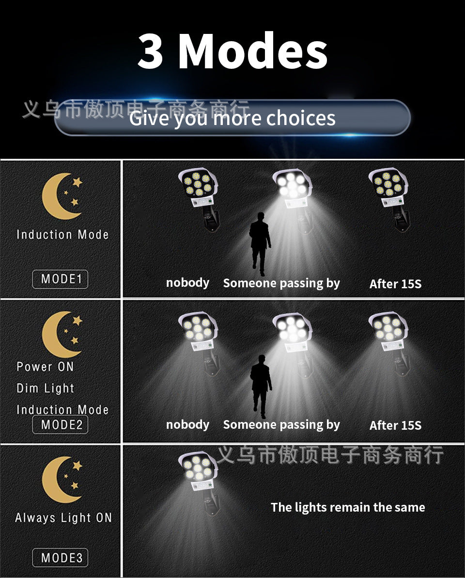 Solar Simulation Surveillance Light Outdoor Lighting LED Human Body Sensor Anti-Theft Light Garden Light Street Light