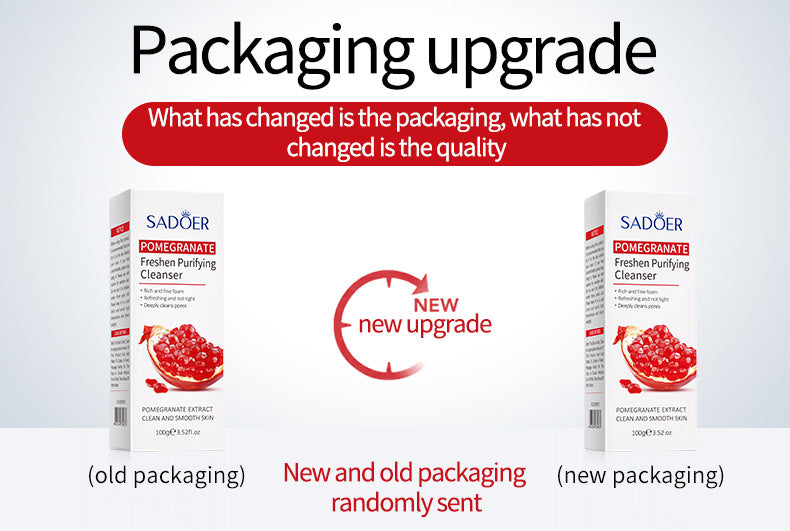 Red Pomegranate Skincare Set SADOER Hydrating Moisturizing Cleansing Nourishing  Wholesale