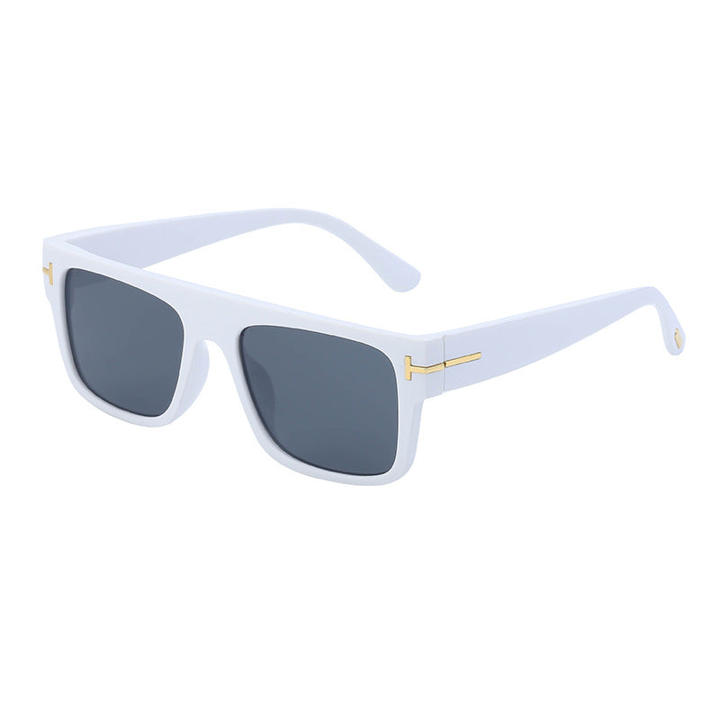European and American retro women's sunglasses T Square Frame Sunglasses for Women Trendy Glasses Wholesale sunglasses