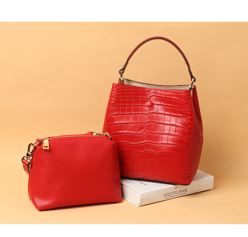 Spring and Autumn New Bucket Bag for Women, European and American Fashion Trend, Retro Personality Handbag, Single Shoulder Crossbody Bag for Ladies