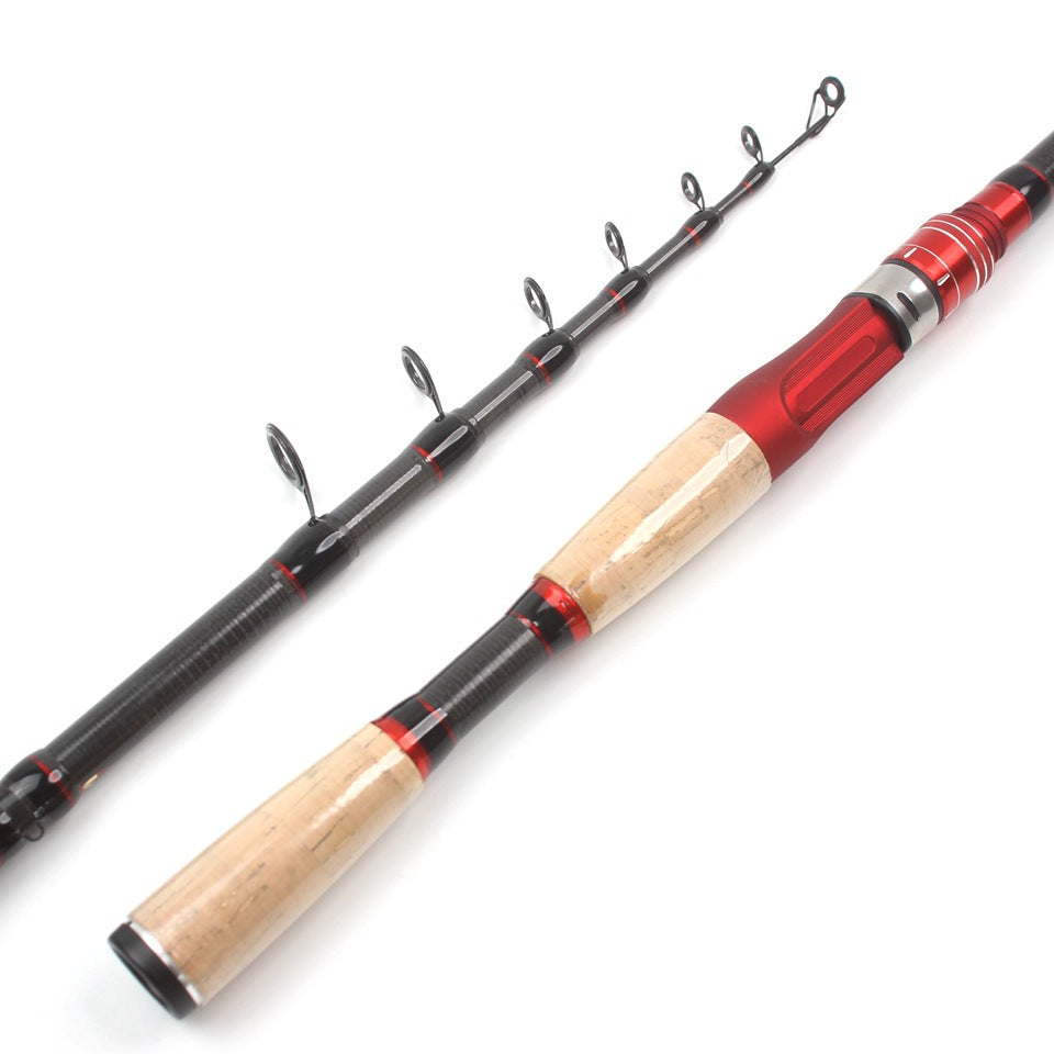 Ultra Short Ultra Light Portable Fishing Rod Carbon Fiber Telescopic Lure Rod Vibration Style Fashionable Lure Rod Lightweight Casting Small Sea Rod