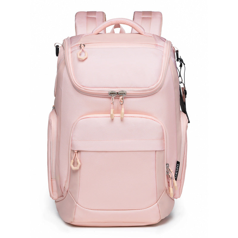 OZUKO Business Backpack Men's Commuting Large Capacity Computer Bag Travel Backpack High-end Waterproof School Bag