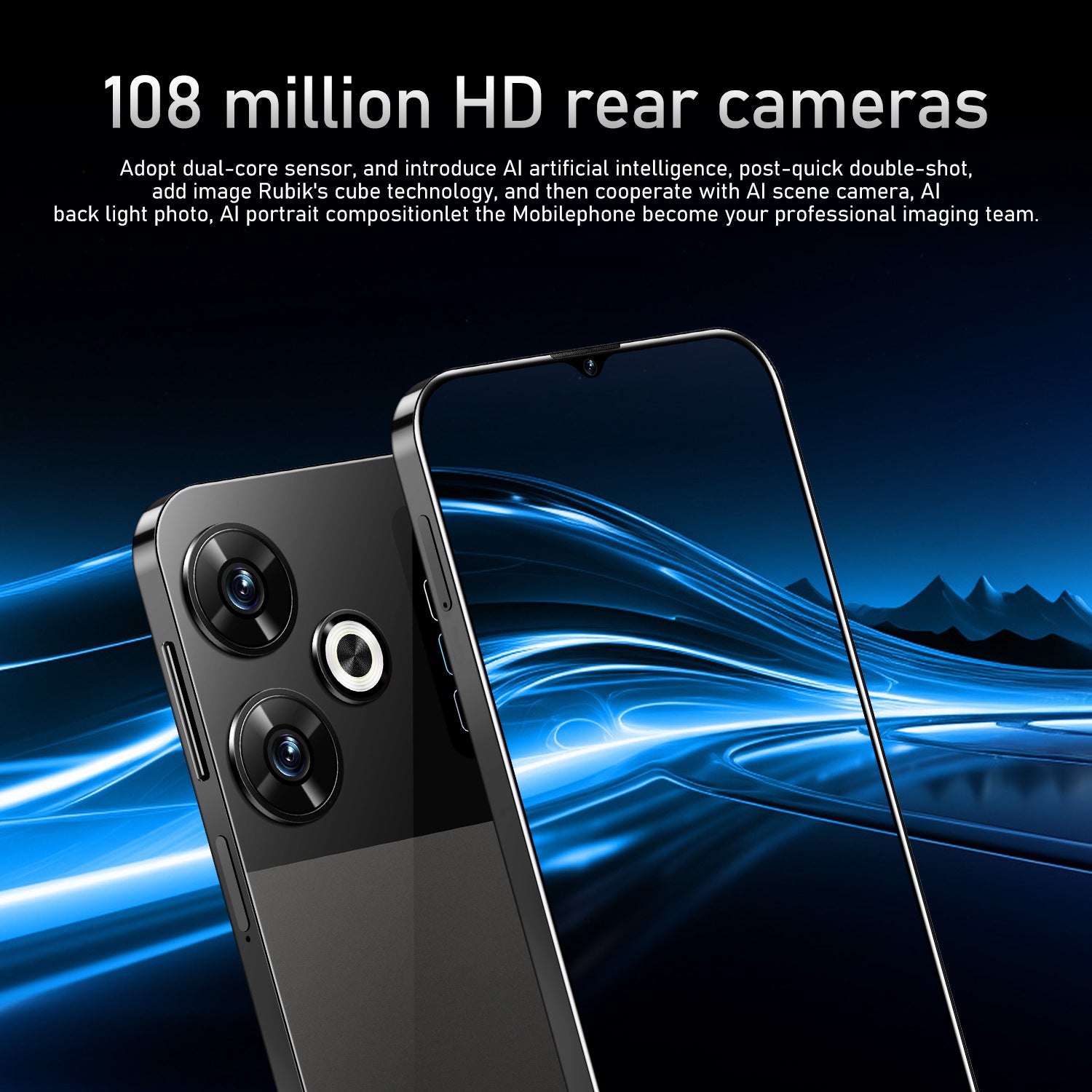 New Mobile Phone M6 Pro Large Screen7.3Inch16+1T Low Price Spot Wholesale Smartphones(Popular)