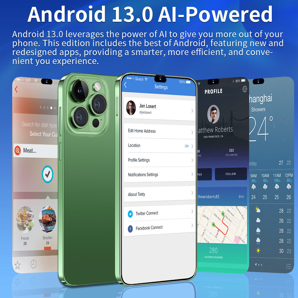 In-stock Mobile Phones i15 ProMax Android Phone16+1TB Smartphone Source Factory(Popular)