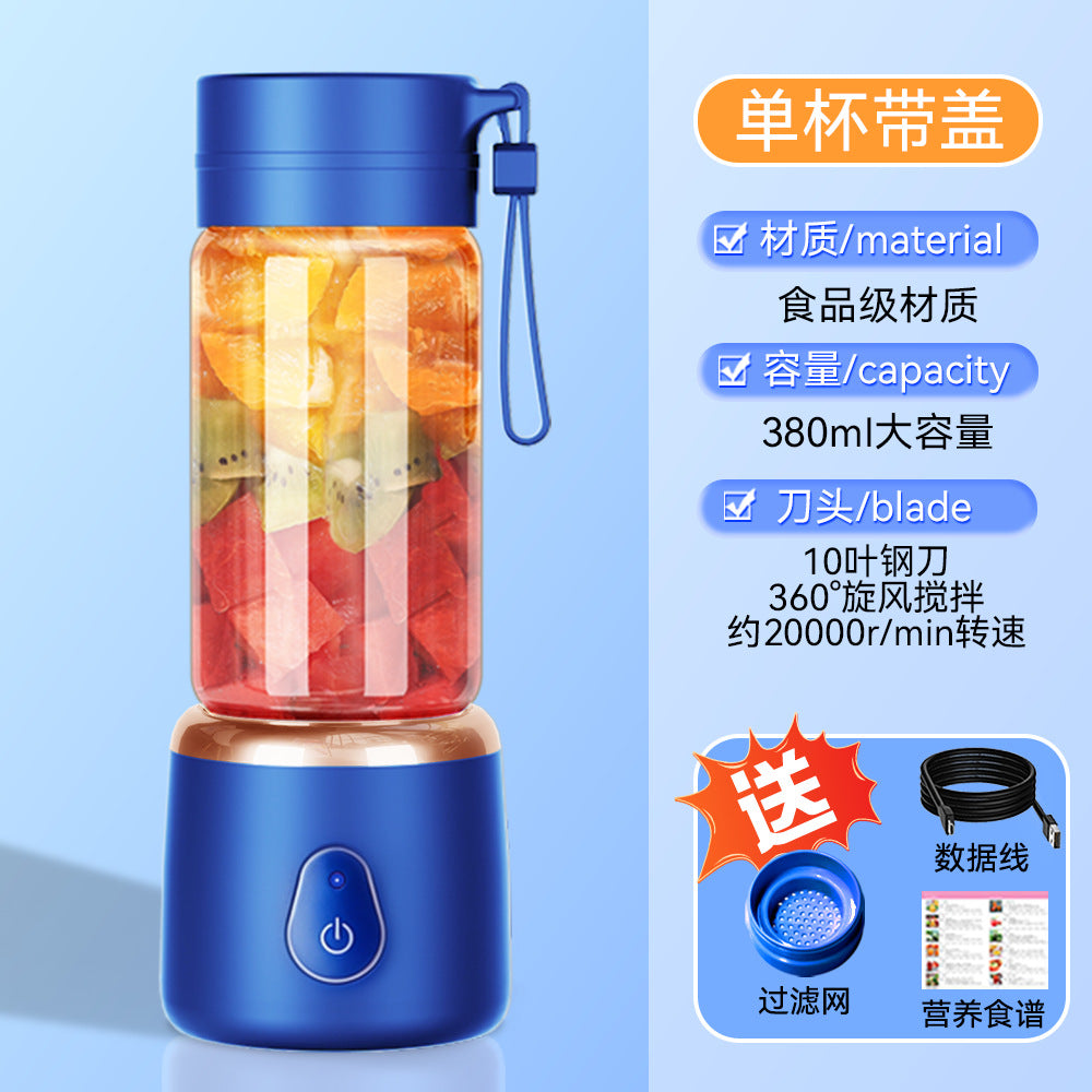 Portable juicer for home use, small ice crusher USB Rechargeable Juicing Cup Multifunctional Electric Juicer Juice Cup