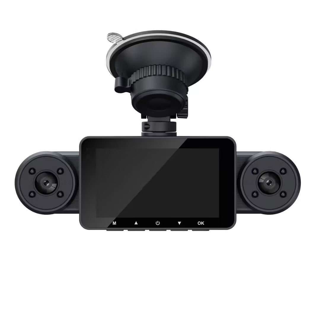 New S21Driving Recorder with Rearview Camera4Record in HD1080P Infrared Night Vision3Inch Large Screen