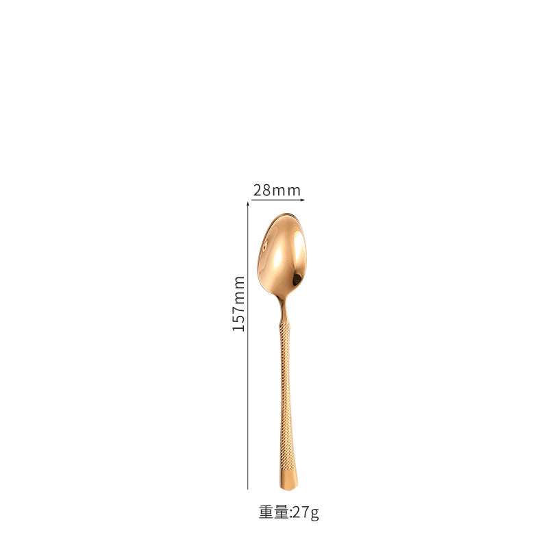 201Stainless steel tableware hotel high-end cutlery set24Set of Restaurant Star Point Steak Knife and Fork Set